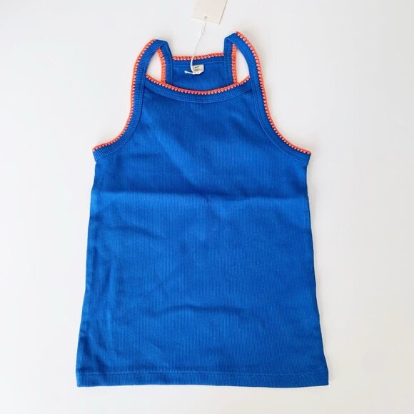 NWT Mini Boden Girl Blue Tank Top 6-7 years - Picture 1 of 6